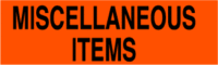 Miscellaneous Items
