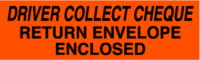 Driver Collect Cheque Return Envelope Enclosed