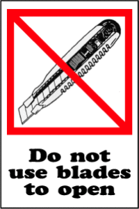 Do Not Use Blades To Open