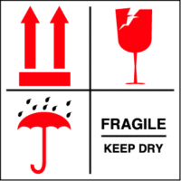 Fragile, Keep Dry, Arrows, Orientation