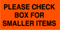 Please Check Box For Smaller Items