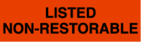 Listed Non Restorable