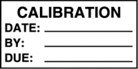 Calibration: Date/By/Due