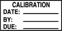Calibration: Date/By/Due