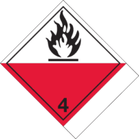 Hazard Class 4.2 – Substances Liable to Spontaneous Combustion, Shipping Name -Standard Tab UN Commodity #