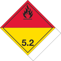 Hazard Class 5.2 – Organic Peroxide, Shipping Name -Standard Tab UN Commodity #