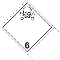 Hazard Class 6.1 – Poison, Shipping Name -Standard Tab UN Commodity #