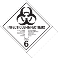 Hazard Class 6.2 – Infectious Substances, Shipping Name -Standard Tab UN Commodity #