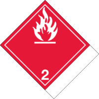 Hazard Class 2.1 – Flammable Gas, Shipping Name -Standard Tab UN Commodity #