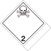 Hazard Class 2.3 – Toxic Gas, Shipping Name -Standard Tab UN Commodity #