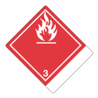 Hazard Class 3 - Flammable Liquid, Shipping Name -Standard Tab UN Commodity #