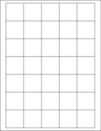 1-1/2'' x 1-1/2'' Multi Purpose  Laser & Ink Jet Sheet Labels