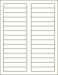 3-7/16'' x 2/3'' File Folder Laser & Ink Jet Sheet Labels