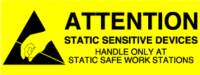 Attention, Static Sensitive Devices, Handle Only At Static Sensitive Work Stations
