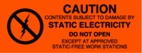 Caution, Contents Subject To Damage By Static Electricity