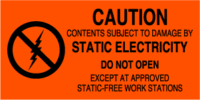 Caution, Contents Subject To Damage By Static Electricity