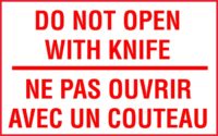 Do Not Open With Knife, Ne Pas Ouvrir Avec un Couteau