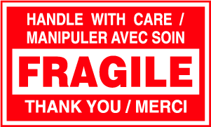 Fragile Handle With Care Thank You Manipuler Avec Soin Merci Label Town