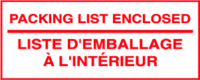Packing Slip Inside, Bordeau D'Expedition a L'Interieur