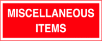 Miscellaneous Items