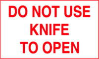 Do Not Use Knife To Open