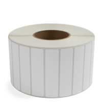 4'' x 1'' Perforated White Industrial Thermal Transfer Labels