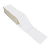 4'' x 6'' Perforated White Industrial FanFolded Thermal Transfer Labels