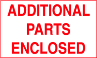 Additional Parts Enclosed