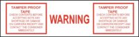 Warning Tamper Proof Tape Check Contents Before Accepting