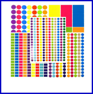 Circle, Square and Rectangle Blank Color Coding & Inventory Labels